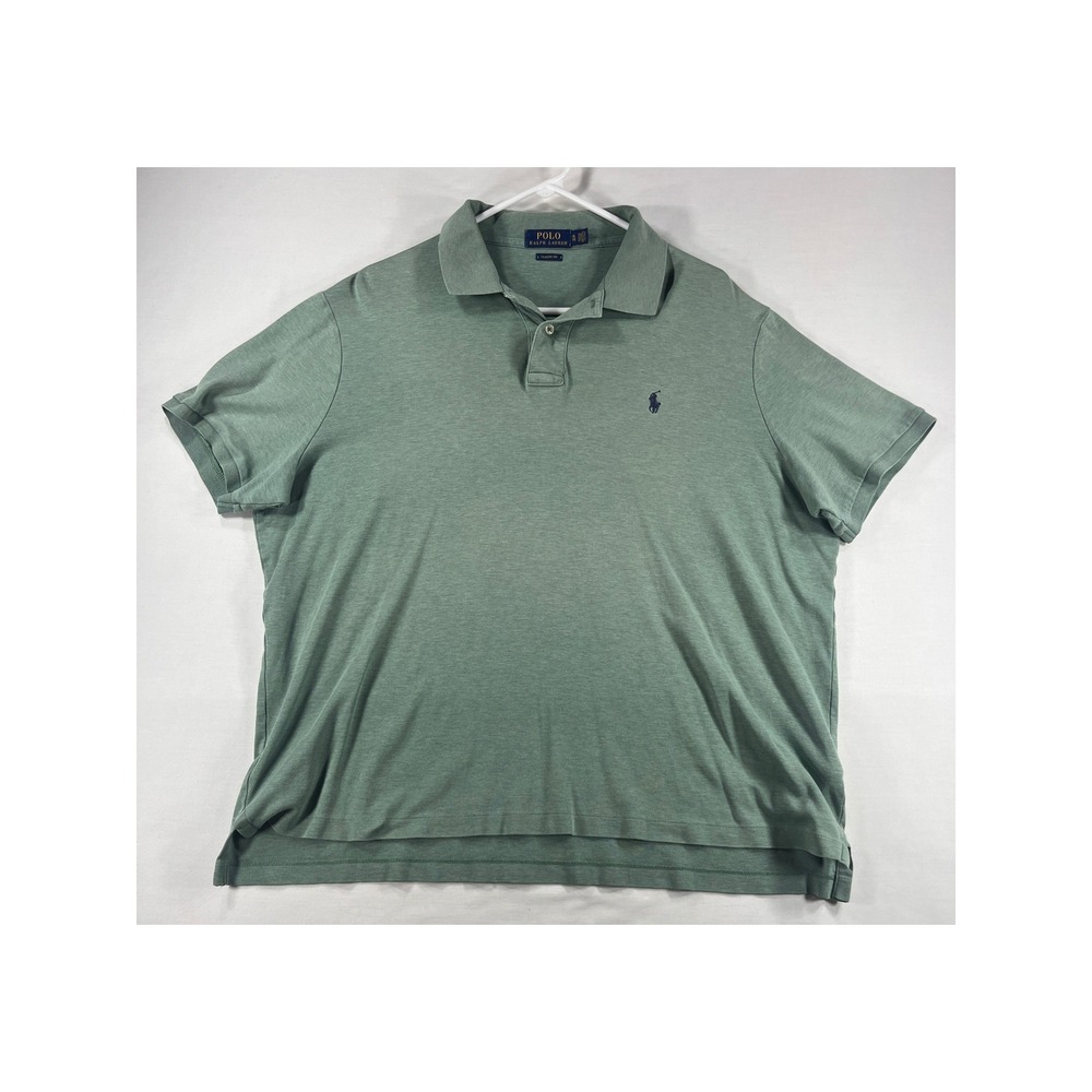 Polo Ralph Lauren Mens XL Classic Fit Sage Green Cotton Short Sleeve Polo Shirt